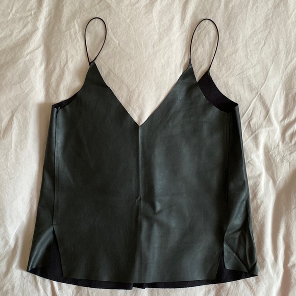 Zara - faux leather tank top - Picture 1 of 4